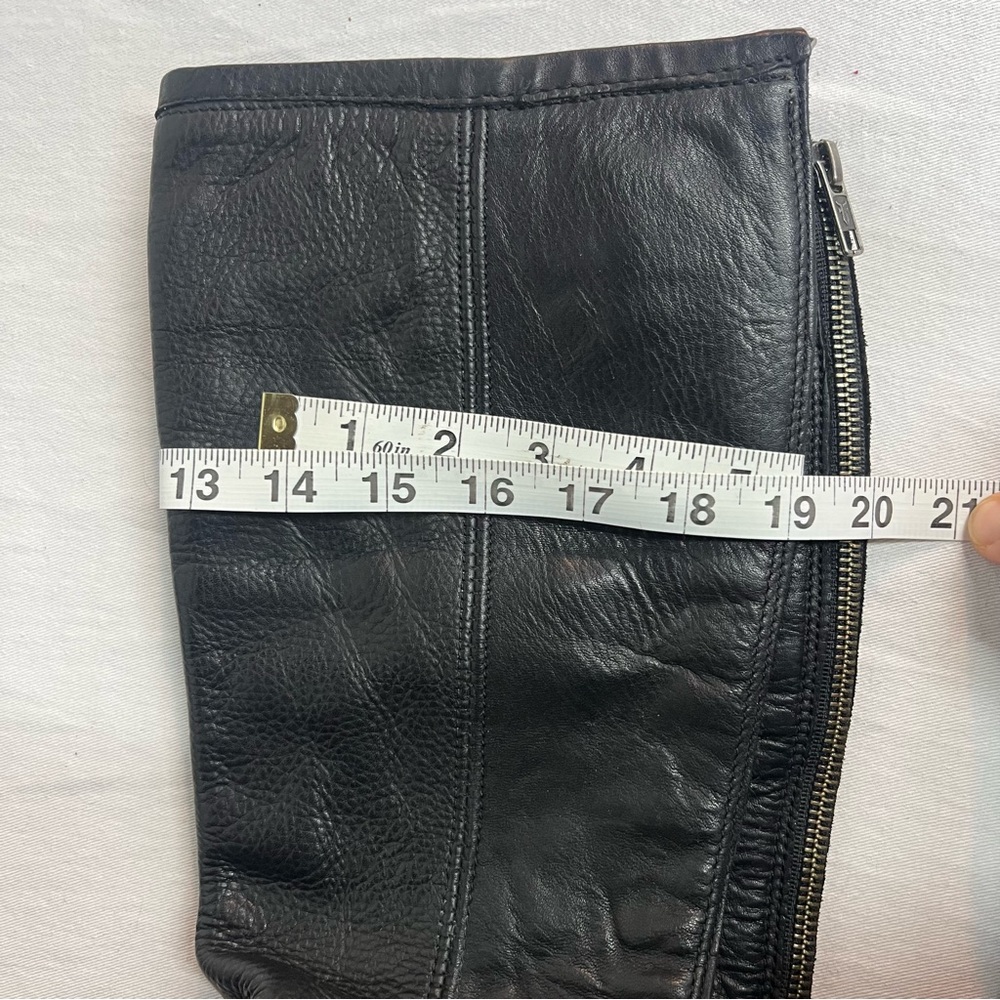 $378 Frye Phillip Harness Riding Boots Black Leather 15.5” Tall 76850 Size 6 B - Picture 13 of 13